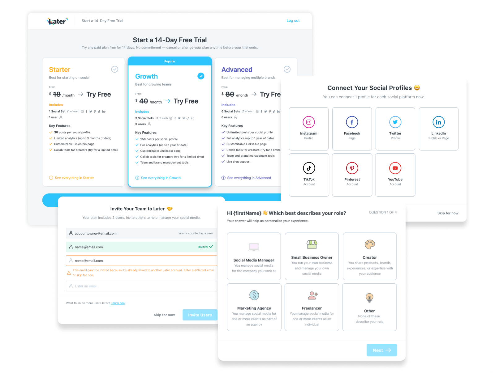 Later Onboarding UI
